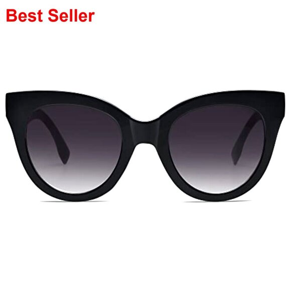 Retro Oversized Cateye Sunglasses Vintage Trendy Shades UV400 Protection